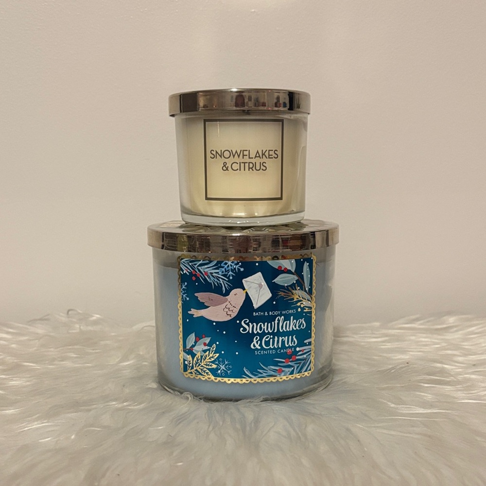 2 Snowflakes & Citrus Candles from Bath and Body Works ❄️🍋🍊
